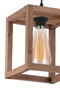 Opviq Cube Lámpara de Araña de Madera Marrón